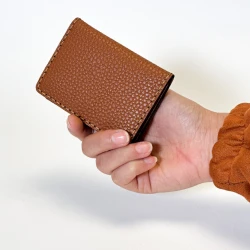 جا کارتی سه لت چرم مصنوعی عسلی