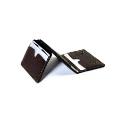 جا کارتی سه لت چرم مصنوعی قهوه ای