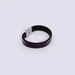 دستبند چرم طبیعی سافتی راز-قهوه ای