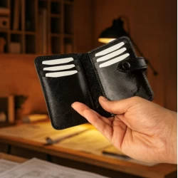 جا کارتی چرم طبیعی سوفیانو مشکی