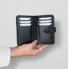 جا کارتی چرم طبیعی مشکی ناپا