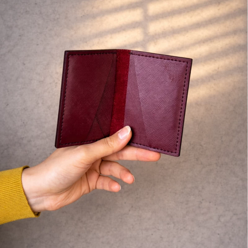 جا کارتی چرم طبیعی  سلین سوفیانو زرشکی