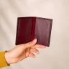 جا کارتی چرم طبیعی  سلین  زرشکی سوفیانو