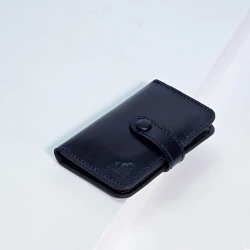 جا کارتی چرم طبیعی سرمه ای سافتی