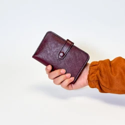 جا کارتی چرم طبیعی سوفیانو زرشکی مشکی