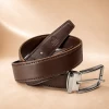کمربند مردانه چرم طبیعی قهوه ای سافتی 4cm-شد-گالری
