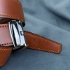 کمربند مردانه چرم طبیعی عسلی ناپا 4cm