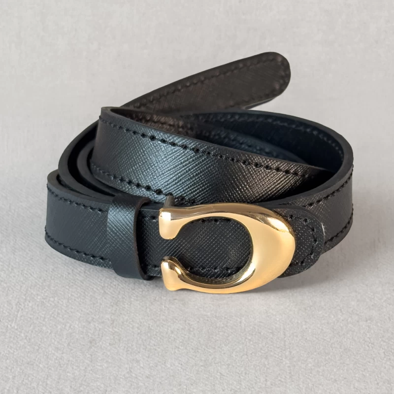 کمربند زنانه چرم طبیعی سوفیانو مشکی