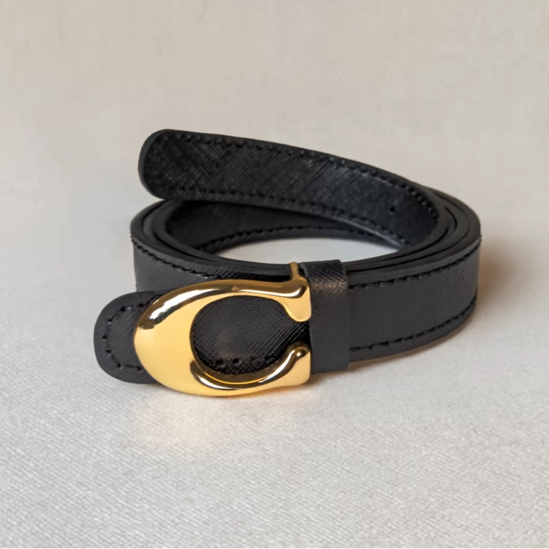 کمربند زنانه چرم طبیعی سوفیانو مشکی