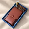 کیف دوشی زنانه چرم طبیعی همپا ناپا عسلی