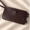 کیف دوشی زنانه چرم طبیعی همپا سافتی قهوه ای