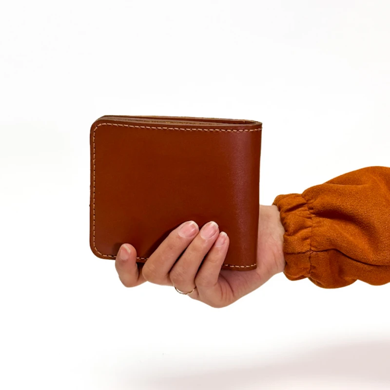 کیف پول جیبی چرم طبیعی ناپا عسلی