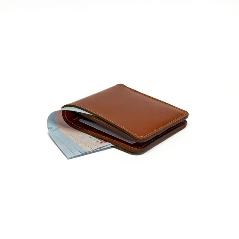 کیف پول جیبی چرم طبیعی ناپا عسلی