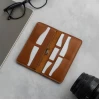 کیف پول کتی چرم طبیعی عسلی ناپا