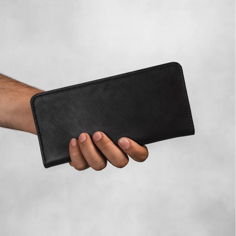 کیف پول کتی چرم طبیعی سوفیانو مشکی