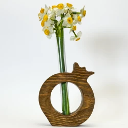 گلدان چوبی قلمه گل طرح انار