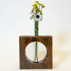 گلدان چوبی قلمه گل طرح مربع