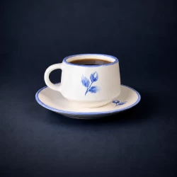 فنجان و نعلبکی دایره سرامیکی غنچه...
