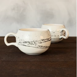 لیوان توپی سرامیکی کهکشان مشکی