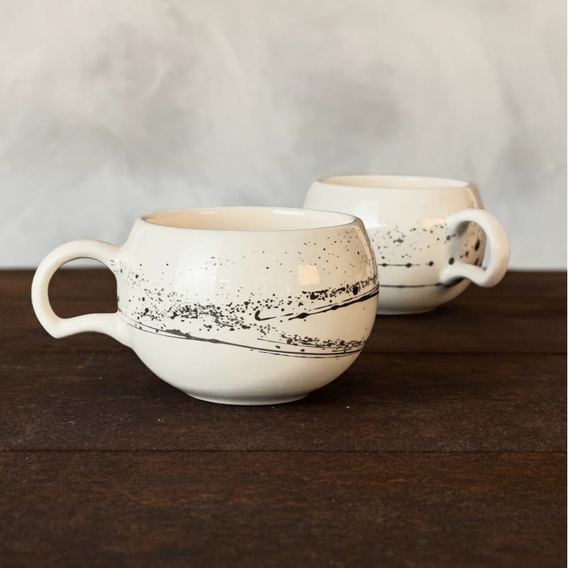 لیوان توپی سرامیکی کهکشان مشکی