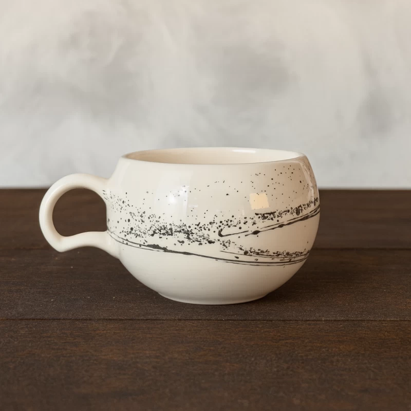 لیوان توپی سرامیکی کهکشان مشکی