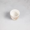 شات قهوه سرامیکی خمره ای ماربل قهوه ای کوچک