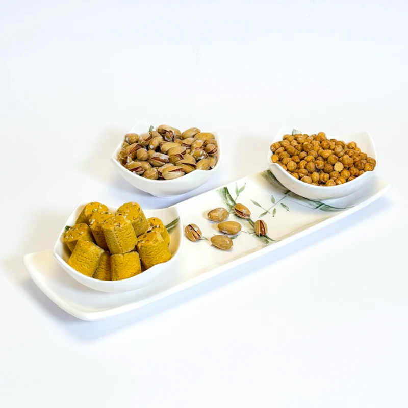 ست اردوخوری سرامیکی ساقه سبز
