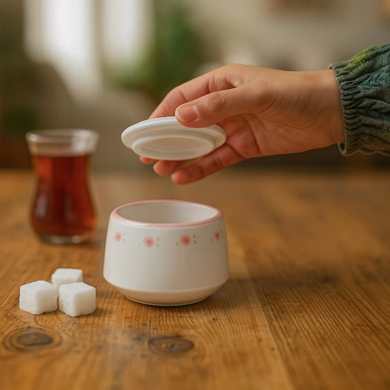 قندان سرامیکی دایره رز وید