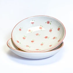 بشقاب خورشت خوری سرامیکی رز وید