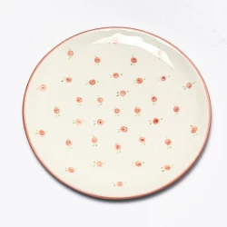 بشقاب پلوخوری سرامیکی رز وید