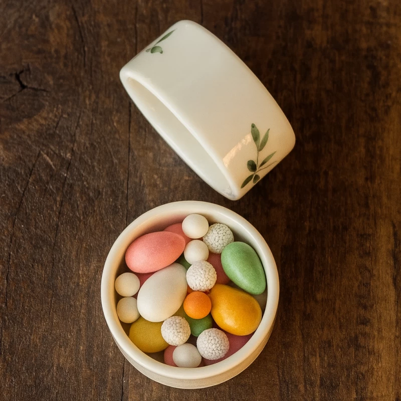 قندان سرامیکی ساقه سبز کوچک