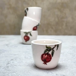 شات قهوه سرامیکی خمره ای انار کوچک