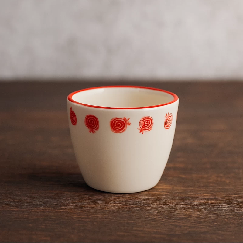 شات قهوه سرامیکی خمره ای انار یلدایی