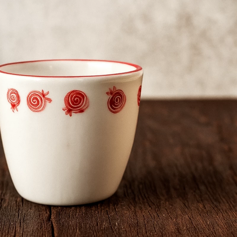 شات قهوه سرامیکی خمره ای انار یلدایی