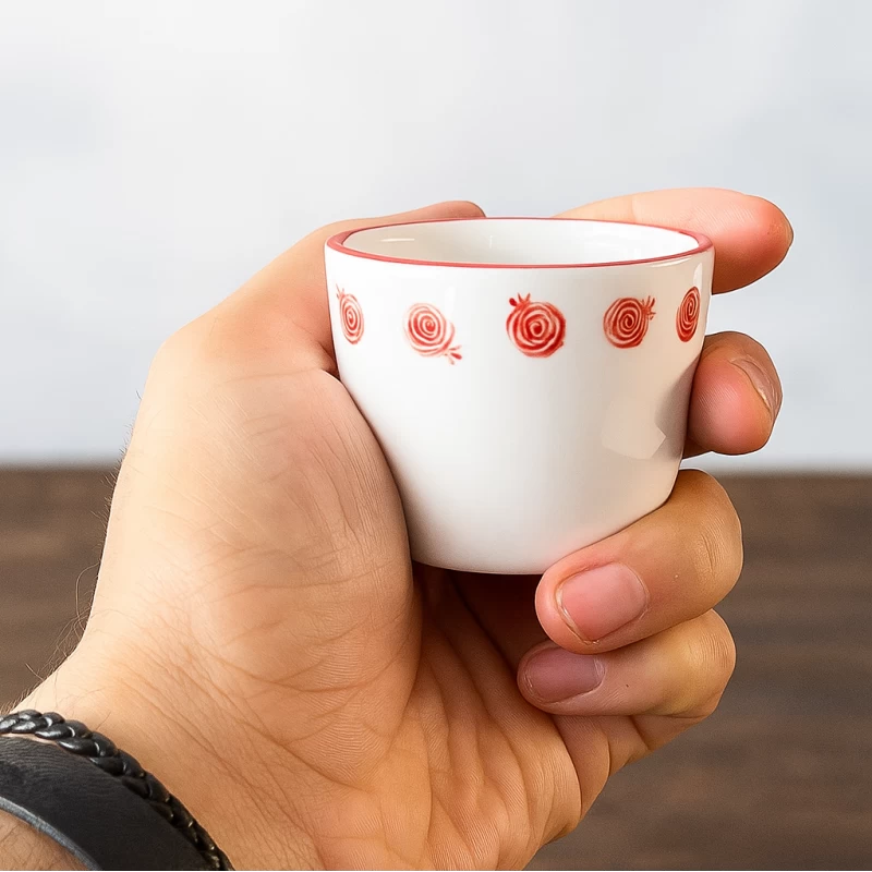 شات قهوه سرامیکی خمره ای انار یلدایی