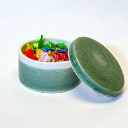 شکلات خوری سرامیکی دایره آبرنگی سبز