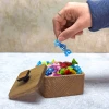 قندان  چوبی راش مربع