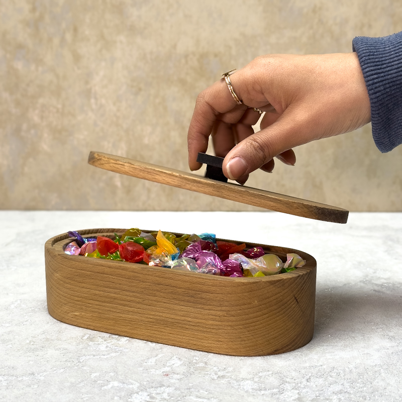 شکلات خوری چوبی راش بیضی