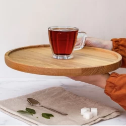 سینی چوبی راش دایره بزرگ