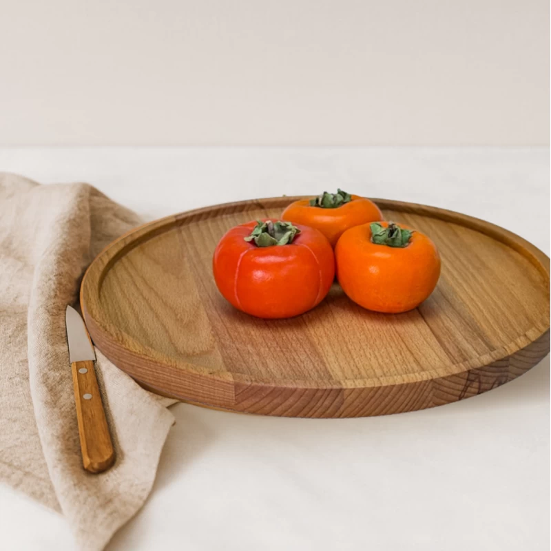 سینی چوبی راش دایره بزرگ
