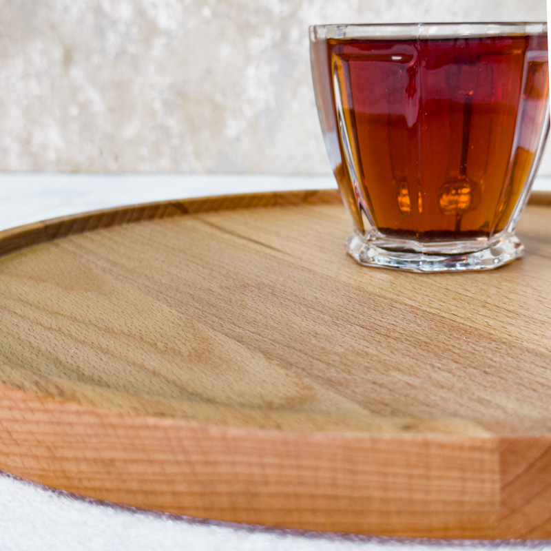 سینی چوبی راش دایره بزرگ