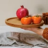 سینی چوبی راش دایره کوچک