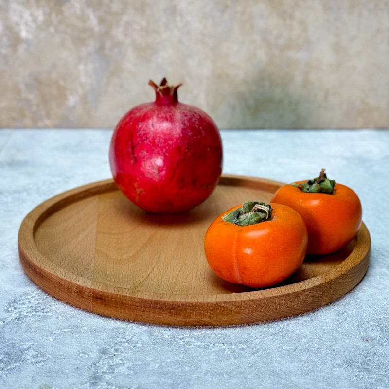 سینی چوبی راش دایره کوچک