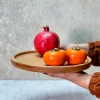 سینی چوبی راش دایره کوچک