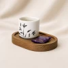 سینی چوبی بیضی قهوه خوری راش