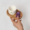 سینی چوبی بیضی قهوه خوری توسکا
