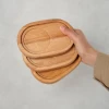 سینی چوبی بیضی قهوه خوری توسکا-شد-گالری