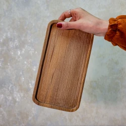 سینی  چوبی راش مستطیل تک نفره