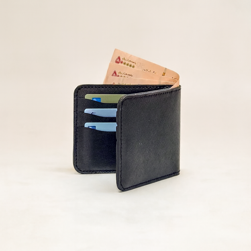 کیف پول جیبی چرم طبیعی سوفیانو مشکی