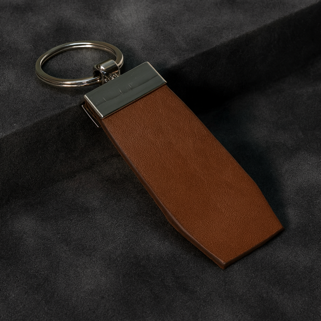 سر کلیدی چرم طبیعی عسلی ناپا